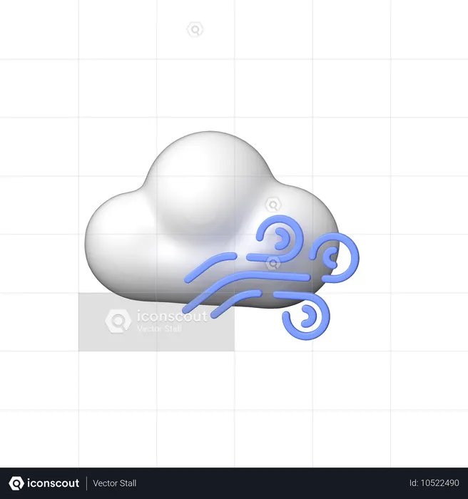 Il y a des nuages et du vent  3D Icon