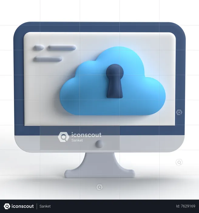 Nube informática  3D Icon