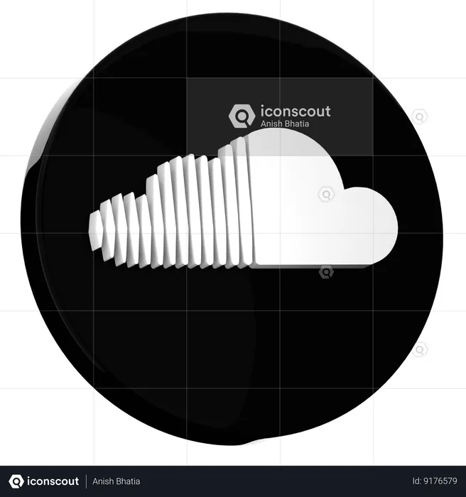 Nube de sonido  3D Icon