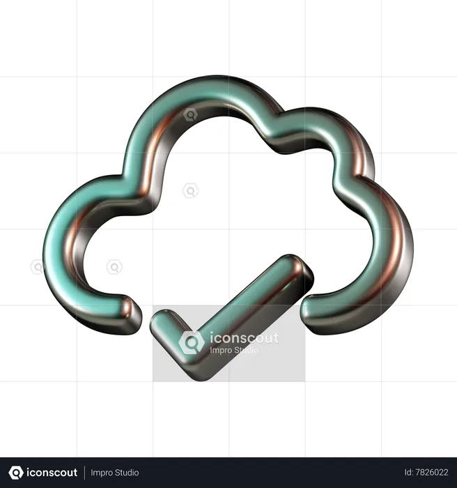 Nube en línea  3D Icon