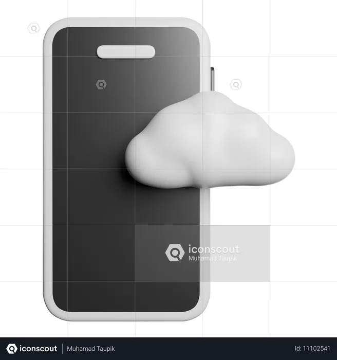 Nube móvil  3D Icon