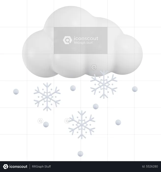 Nevadas en la nube  3D Icon