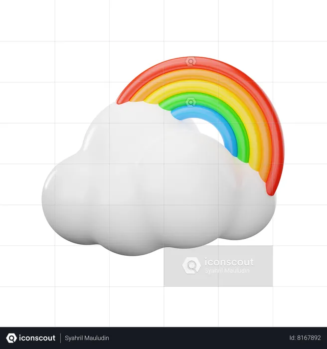 Arcoiris nublado  3D Icon