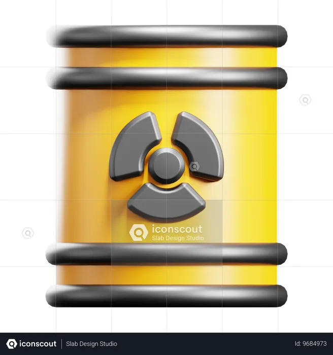 Nuclear Barrel  3D Icon