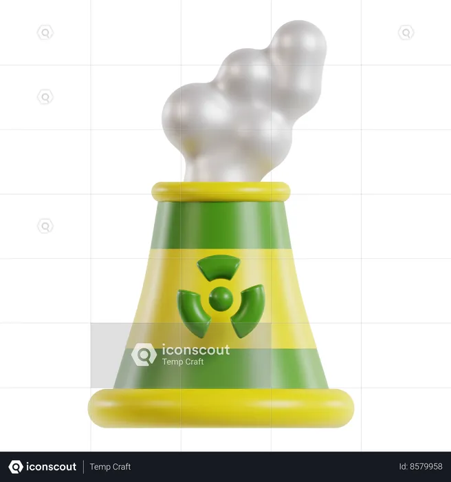 Nuclear Energy  3D Icon