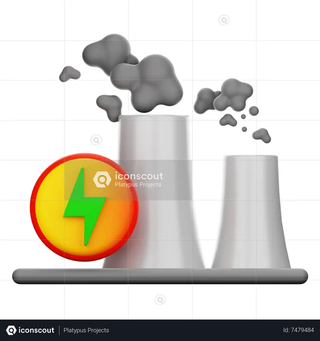 Nuclear Energy  3D Icon