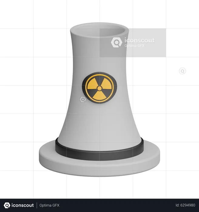 Nuclear Plant  3D Icon