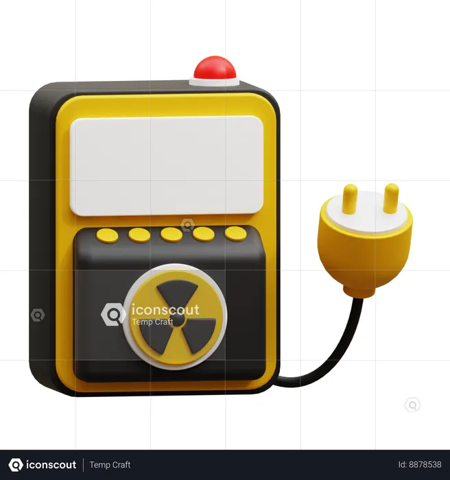Nuclear Power Energy  3D Icon
