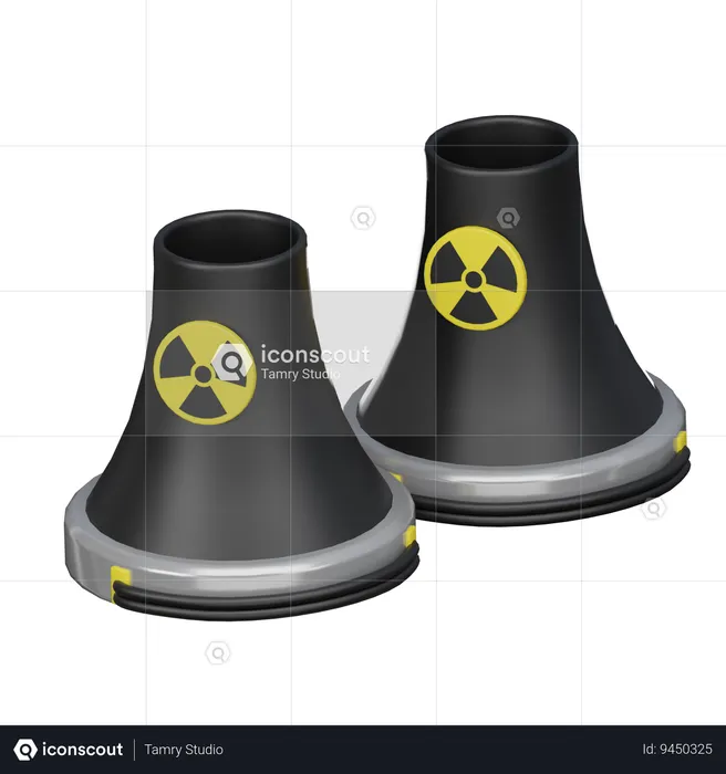 Nuclear power plant  3D Icon