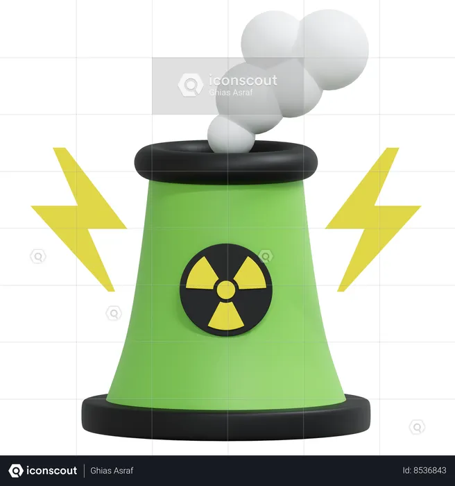 Nuclear Power Plant  3D Icon