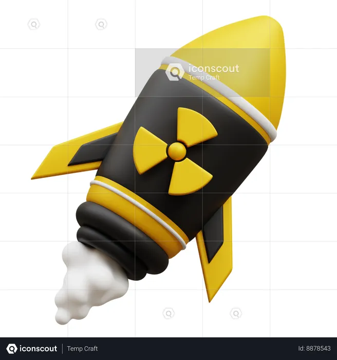 Nuclear Rocket  3D Icon