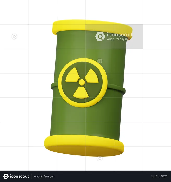 Nuclear Trash Barrel  3D Icon