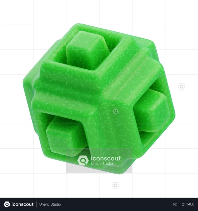 Núcleo geométrico  3D Icon