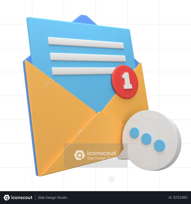 Nuevo Email  3D Icon