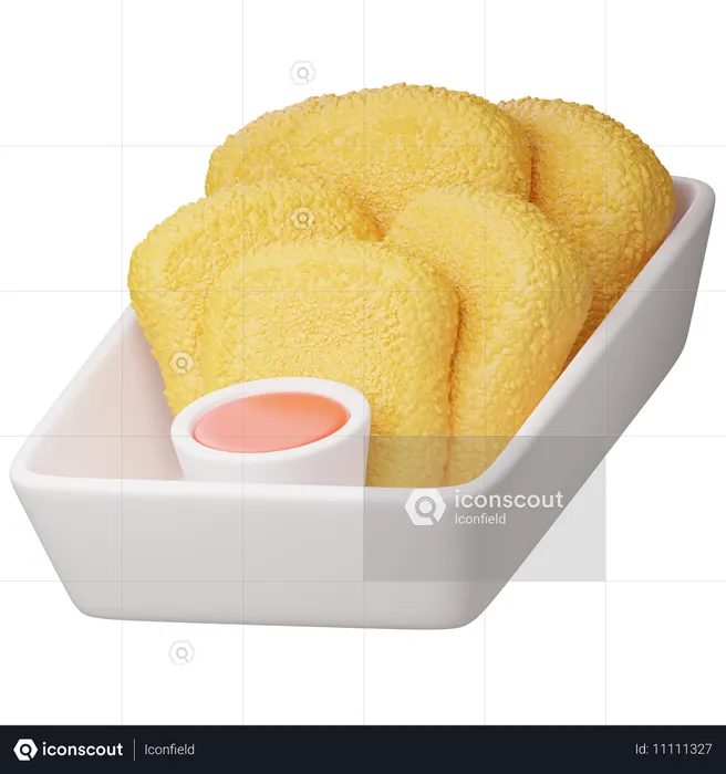 Nuggets de frango  3D Icon