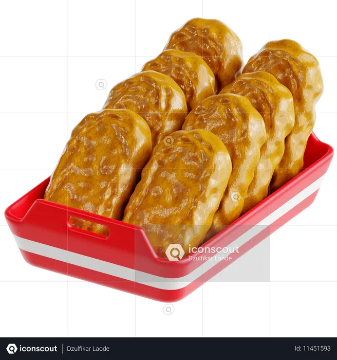 Nuggets de poulet  3D Icon