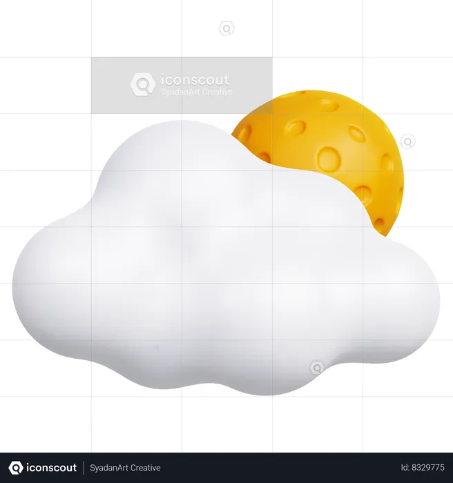 Nuit nuageuse  3D Icon