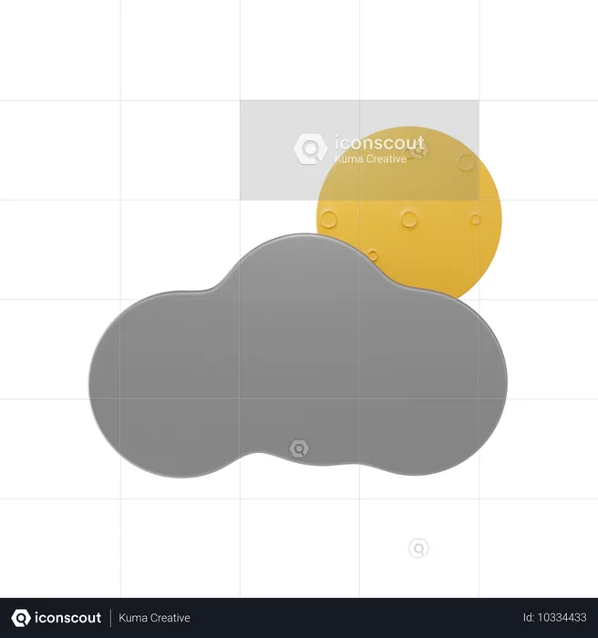 Nuit nuageuse  3D Icon