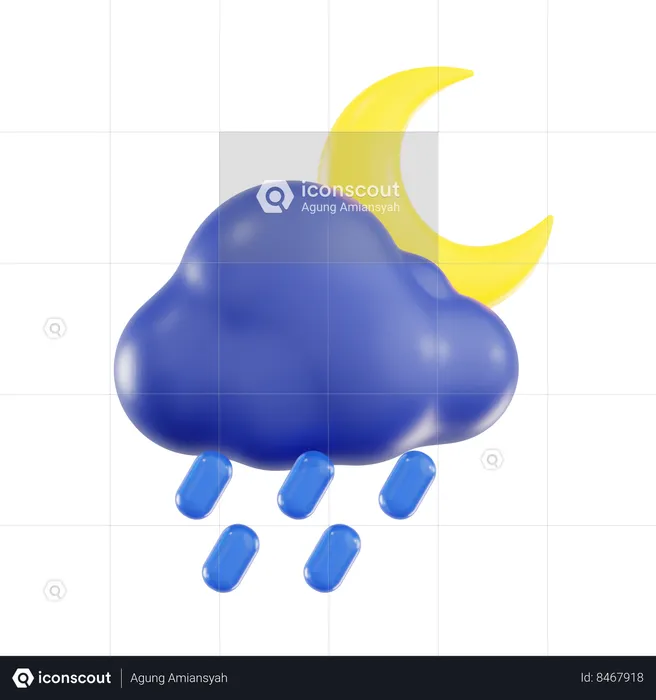 Pluie nocturne  3D Icon