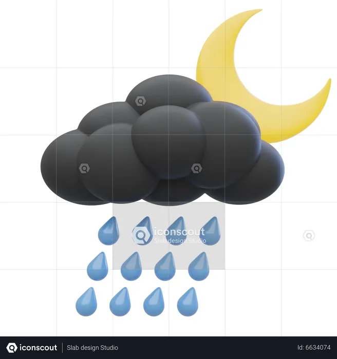 Nuit pluvieuse  3D Icon