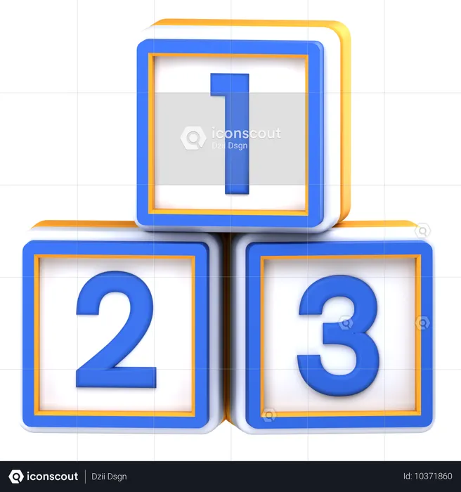 Number Block  3D Icon