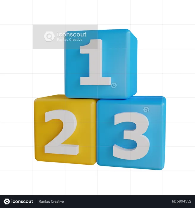 Number Block  3D Icon