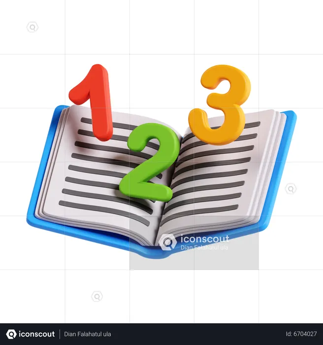 Number Book  3D Icon