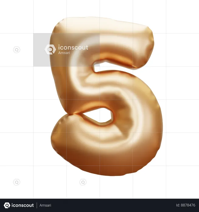 Number Five  3D Icon