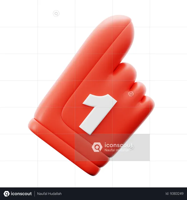 Number One Suppoter  3D Icon