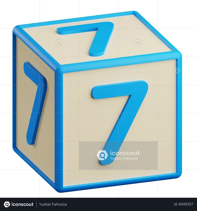 Number Seven  3D Icon