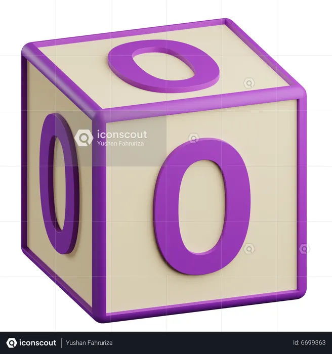 Number Zero  3D Icon