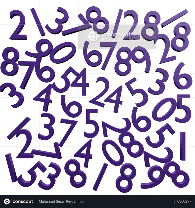 Numbers  3D Icon