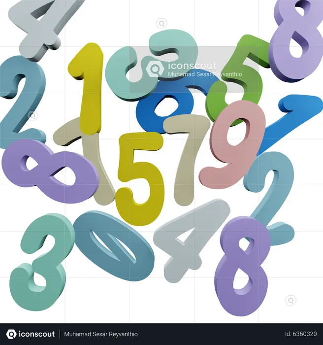 Numbers  3D Icon