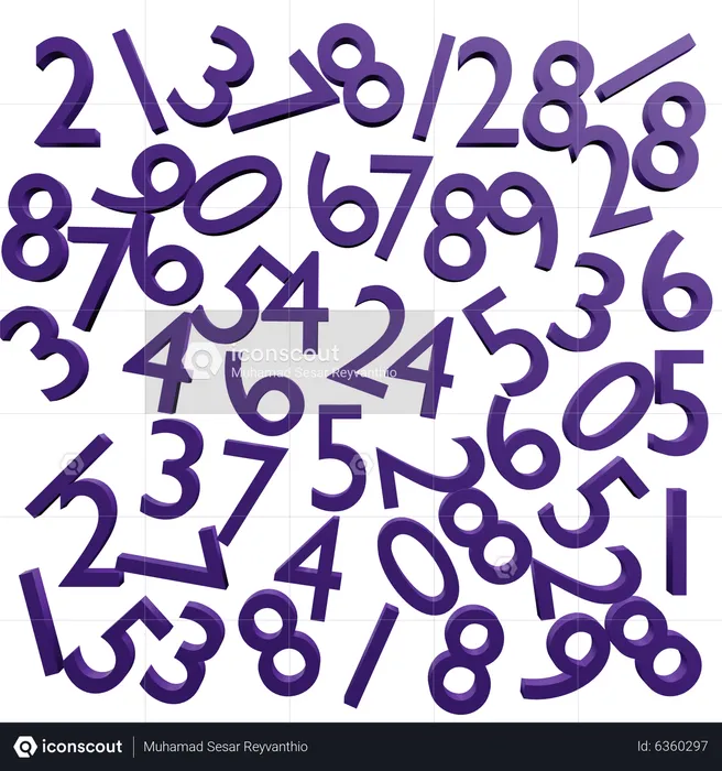 Numbers  3D Icon