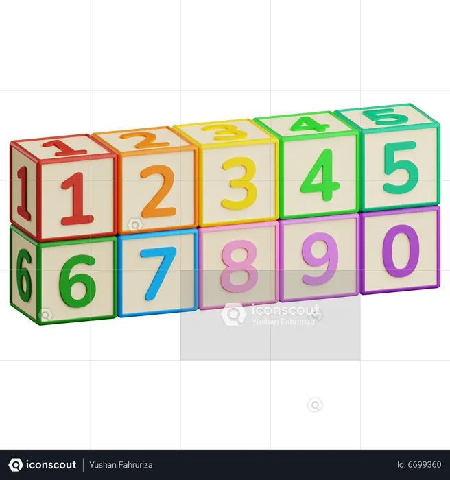 Numbers box  3D Icon