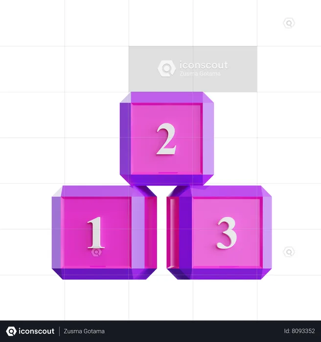 Numeric Box  3D Icon