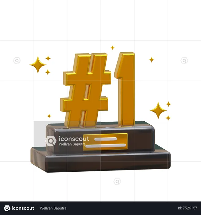 Troféu número 1  3D Icon