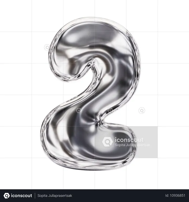 Número 2  3D Icon