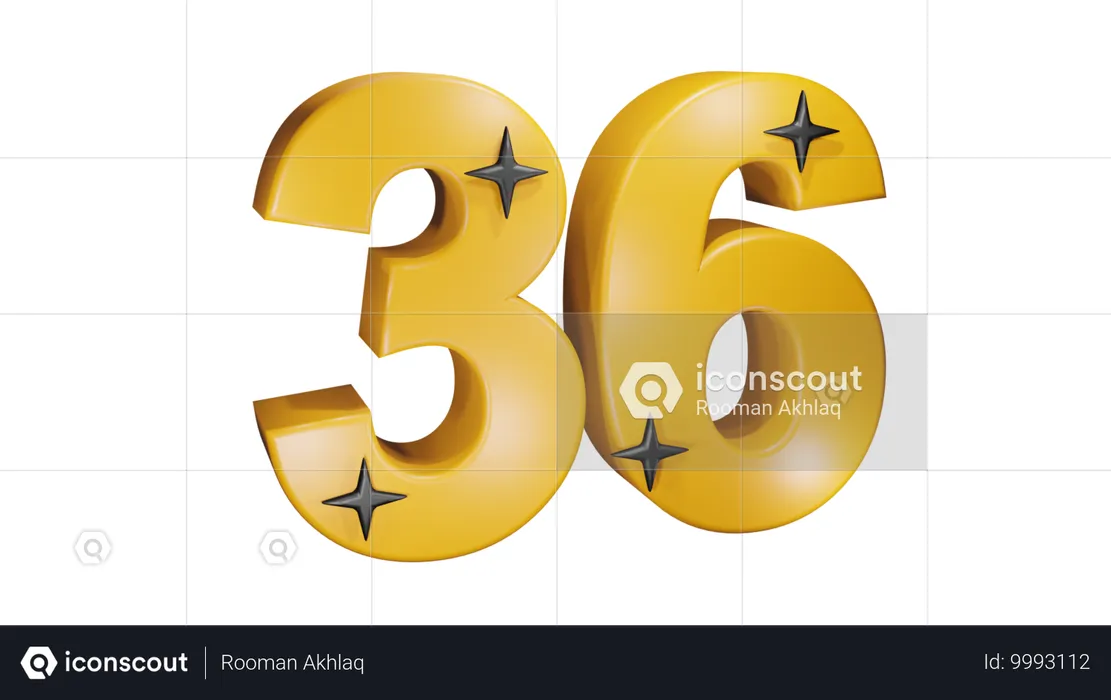 Numero 36  3D Icon