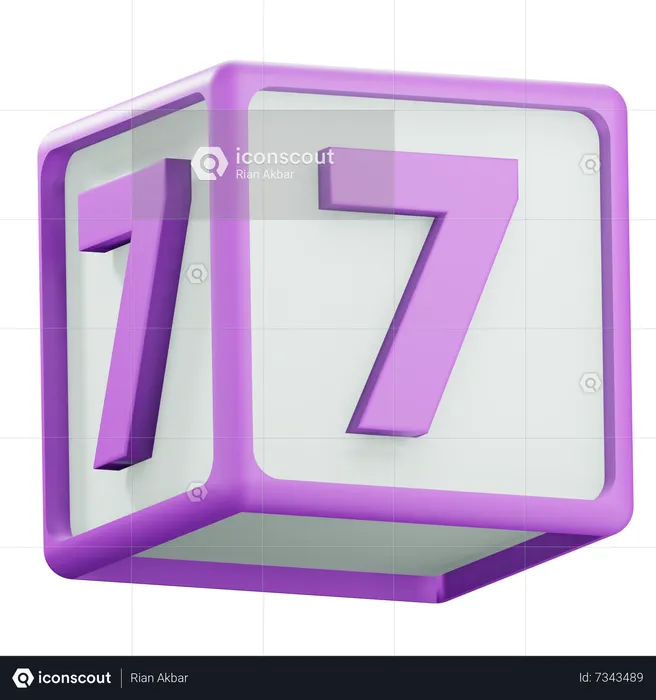 Numero 7  3D Icon