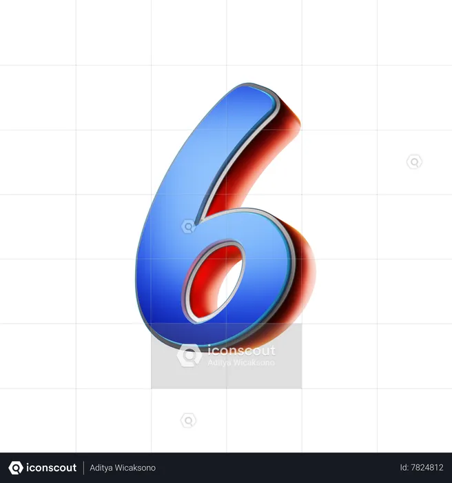 Typographie numéro 7  3D Icon