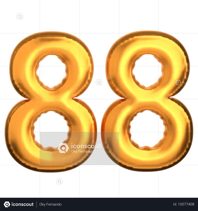 Numero 88  3D Icon