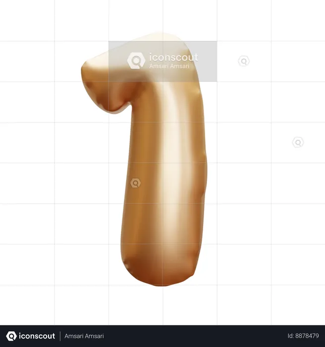 Número um Emoji 3D Icon