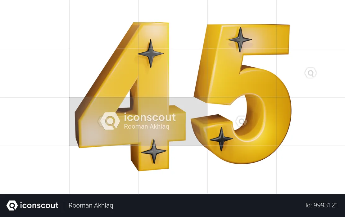 Nummer fünfundvierzig  3D Icon