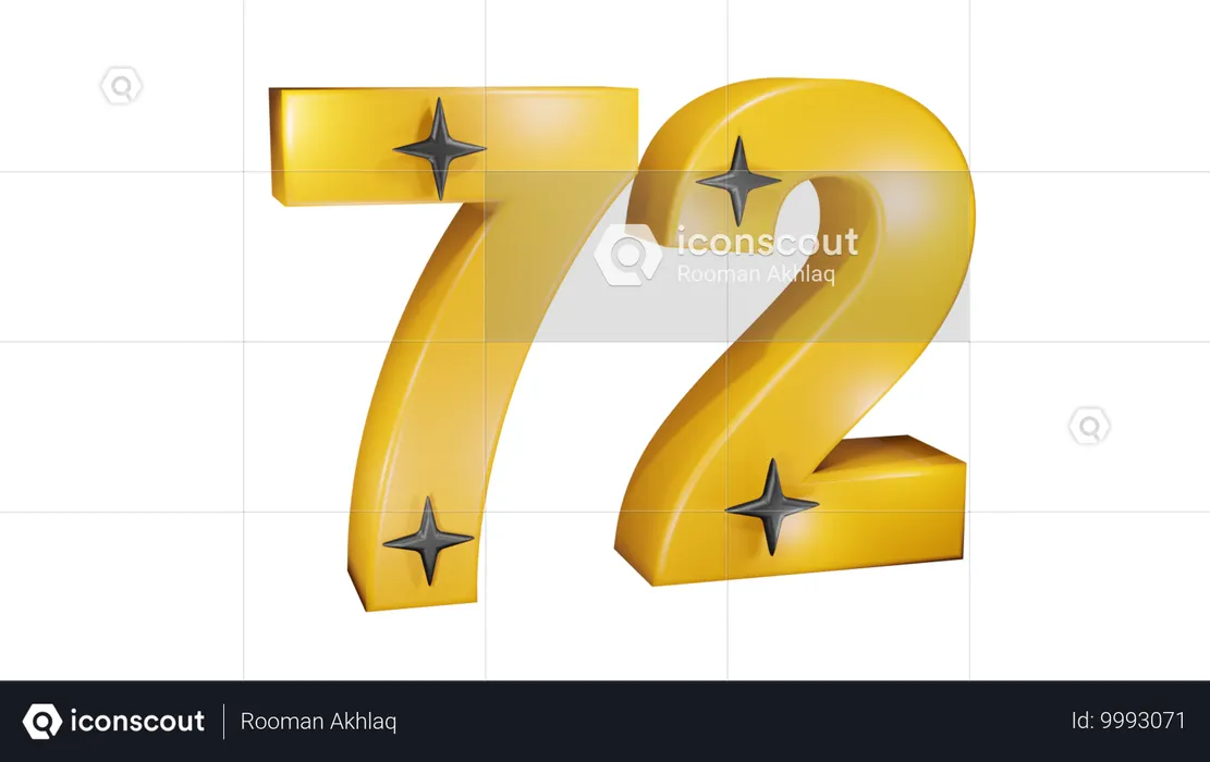 Nummer zweiundsiebzig  3D Icon