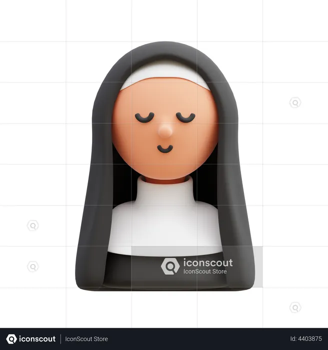 Nun  3D Icon