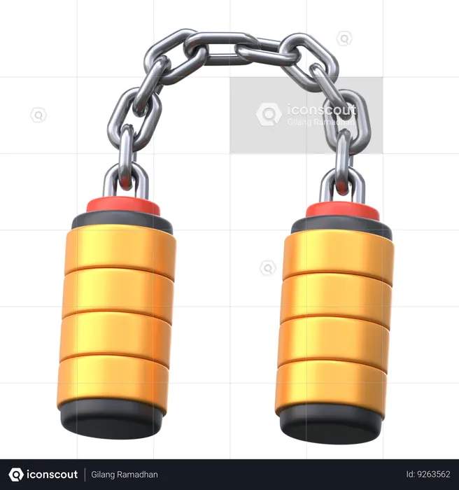 Nunchaku  3D Icon