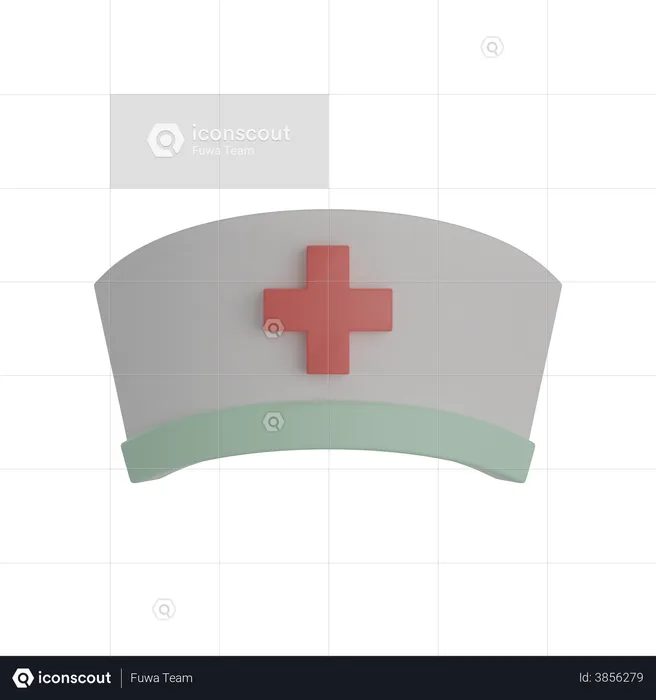 Nurse Hat  3D Illustration