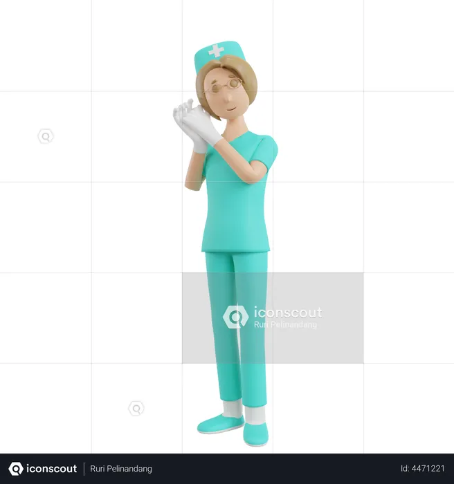 Nurse showing empathetic gesture  3D Illustration