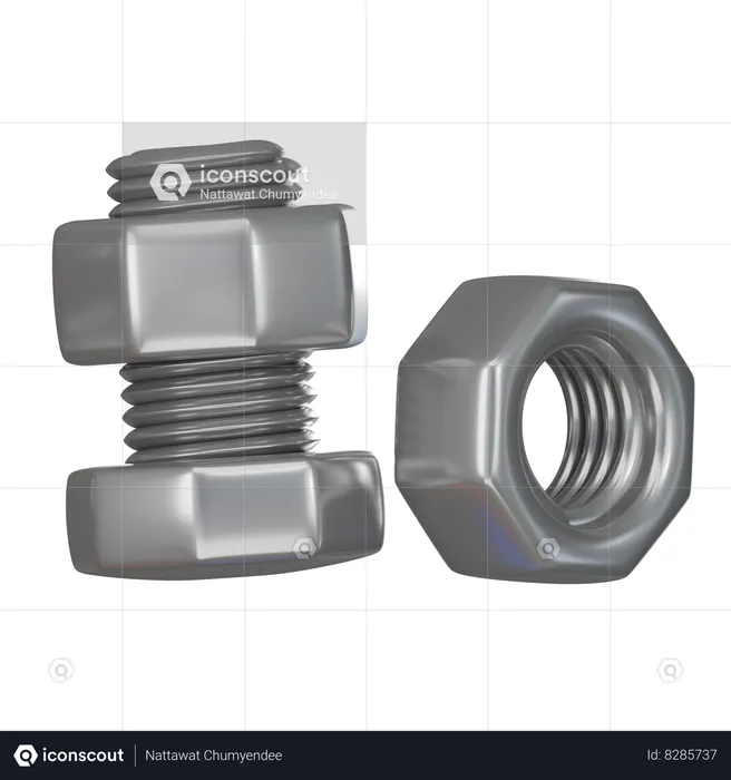 Nut Bolt  3D Icon